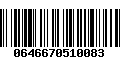 Código de Barras 0646670510083
