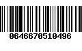 Código de Barras 0646670510496