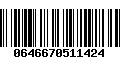 Código de Barras 0646670511424