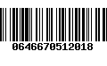 Código de Barras 0646670512018