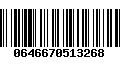 Código de Barras 0646670513268