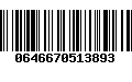 Código de Barras 0646670513893