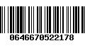 Código de Barras 0646670522178