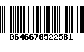 Código de Barras 0646670522581