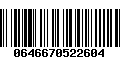 Código de Barras 0646670522604