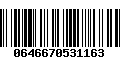 Código de Barras 0646670531163