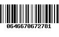 Código de Barras 0646670672781