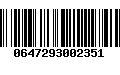 Código de Barras 0647293002351