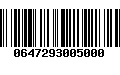 Código de Barras 0647293005000