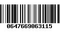 Código de Barras 0647669063115