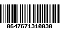 Código de Barras 0647671310030