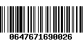 Código de Barras 0647671690026