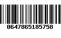 Código de Barras 0647865185758