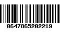 Código de Barras 0647865202219