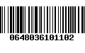 Código de Barras 0648036101102