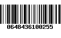 Código de Barras 0648436100255