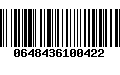 Código de Barras 0648436100422