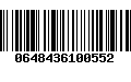 Código de Barras 0648436100552