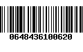 Código de Barras 0648436100620