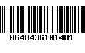 Código de Barras 0648436101481
