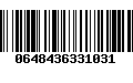 Código de Barras 0648436331031