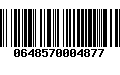 Código de Barras 0648570004877