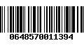 Código de Barras 0648570011394