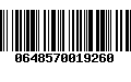 Código de Barras 0648570019260