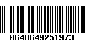 Código de Barras 0648649251973