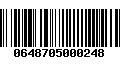 Código de Barras 0648705000248