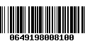 Código de Barras 0649198008100