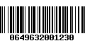 Código de Barras 0649632001230