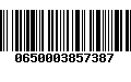 Código de Barras 0650003857387