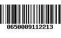 Código de Barras 0650009112213