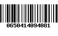 Código de Barras 0650414094081