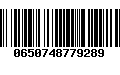 Código de Barras 0650748779289