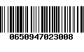 Código de Barras 0650947023008