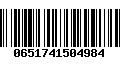 Código de Barras 0651741504984
