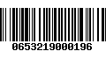 Código de Barras 0653219000196