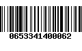 Código de Barras 0653341400062