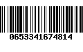 Código de Barras 0653341674814