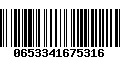 Código de Barras 0653341675316