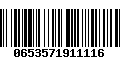 Código de Barras 0653571911116