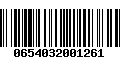 Código de Barras 0654032001261