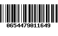 Código de Barras 0654479011649