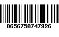 Código de Barras 0656750747926