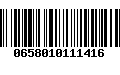 Código de Barras 0658010111416