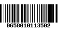 Código de Barras 0658010113502