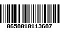 Código de Barras 0658010113687