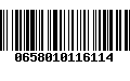 Código de Barras 0658010116114